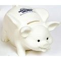 Ceramic Look Vinyl Flying Pig Bank